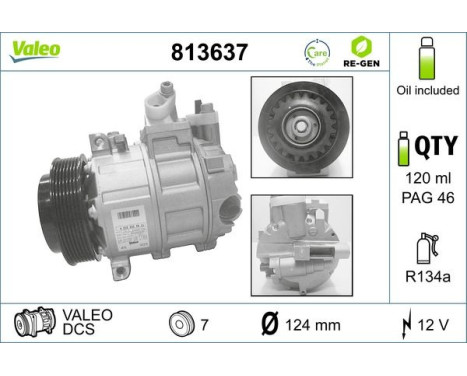 Kompressor, klimatanläggning REMANUFACTURED, bild 2