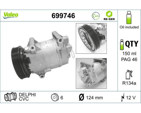 Kompressor, klimatanläggning REMANUFACTURED, bild 2