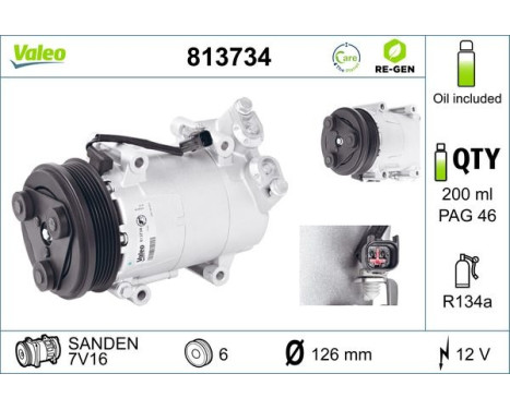 Kompressor, klimatanläggning REMANUFACTURED, bild 2