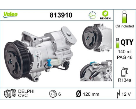 Kompressor, klimatanläggning REMANUFACTURED, bild 2