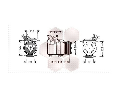 Kompressor, luftkonditionering 1.6 (Typ HCC), bild 2