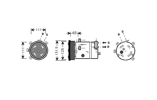 Kompressor, luftkonditionering 2.0 / 2.5, bild 2