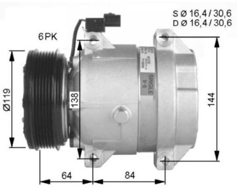 Kompressor, luftkonditionering ÄKTA, bild 3