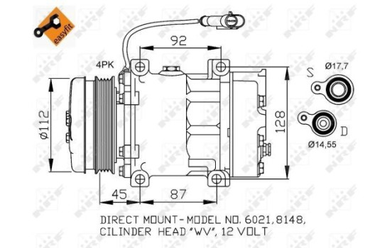 Kompressor, luftkonditionering EASY FIT, bild 3