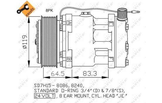 Kompressor, luftkonditionering EASY FIT, bild 6