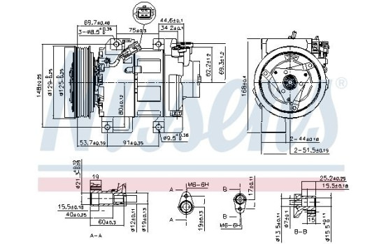 Kompressor, luftkonditionering **FÖRSTA MONTERING**, bild 7