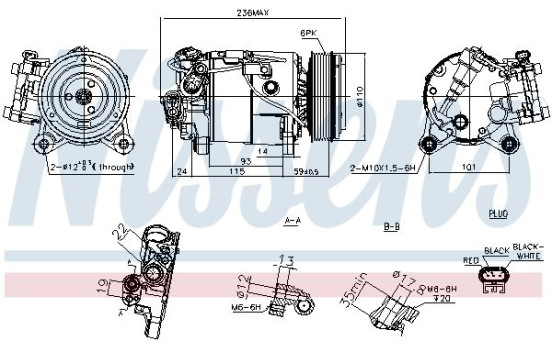 Kompressor, luftkonditionering **FÖRSTA MONTERING**