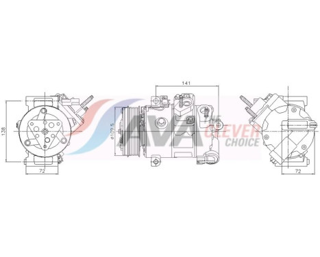 Kompressor, luftkonditionering ** SMART PASSFORM **