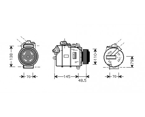 Kompressor, luftkonditionering, bild 2