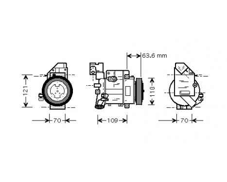 Kompressor, luftkonditionering, bild 2