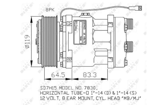 Kompressor, luftkonditionering, bild 5