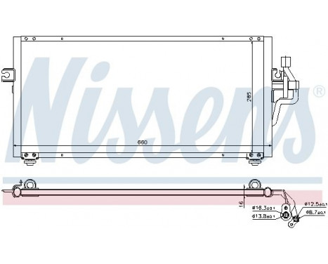 Kondensator, klimatanläggning 94357 Nissens, bild 2