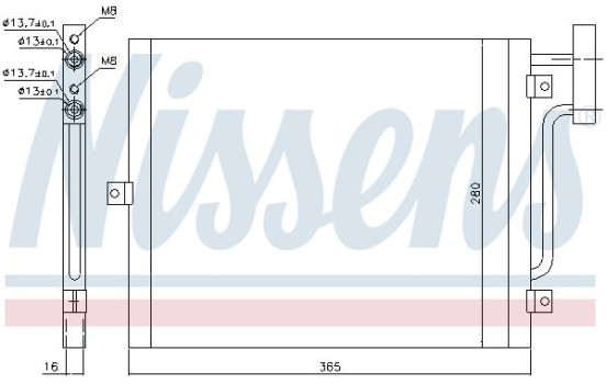 Kondensator, klimatanläggning 94715 Nissens, bild 2