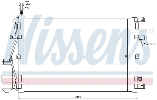 Kondensator, klimatanläggning 94937 Nissens, bild 2
