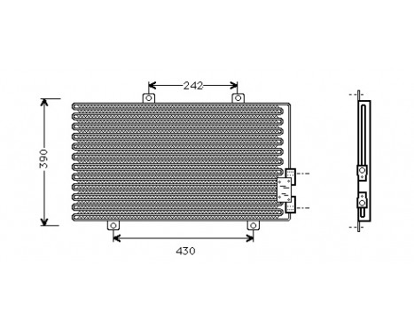 Kondensor, klimatanläggning 01005063 International Radiators