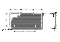 Kondensor, klimatanläggning 03005138 International Radiators