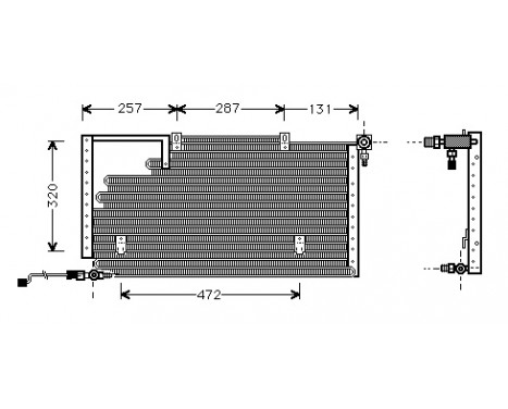 Kondensor, klimatanläggning 03005138 International Radiators