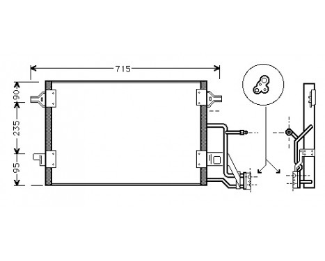 Kondensor, klimatanläggning 03005173 International Radiators
