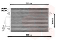 Kondensor, klimatanläggning 03005175 International Radiators