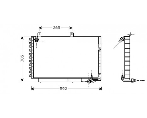 Kondensor, klimatanläggning 03005184 International Radiators