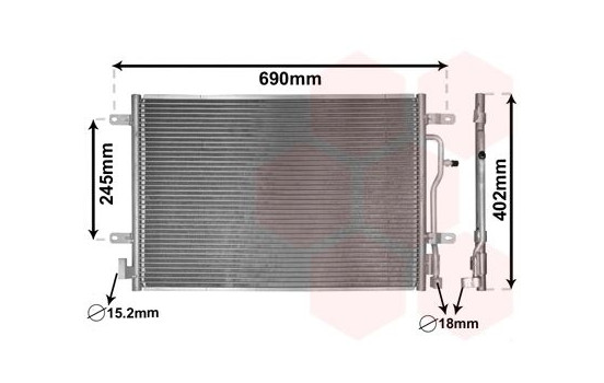 Kondensor, klimatanläggning 03005199 International Radiators
