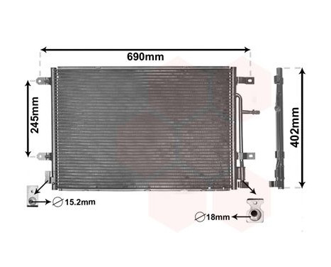 Kondensor, klimatanläggning 03005238 International Radiators