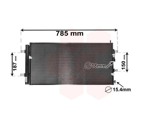 Kondensor, klimatanläggning 03005353 International Radiators