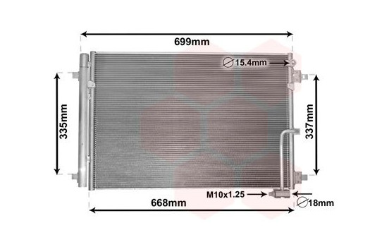 Kondensor, klimatanläggning 03005368 International Radiators