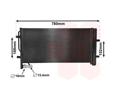 Kondensor, klimatanläggning 03005382 International Radiators