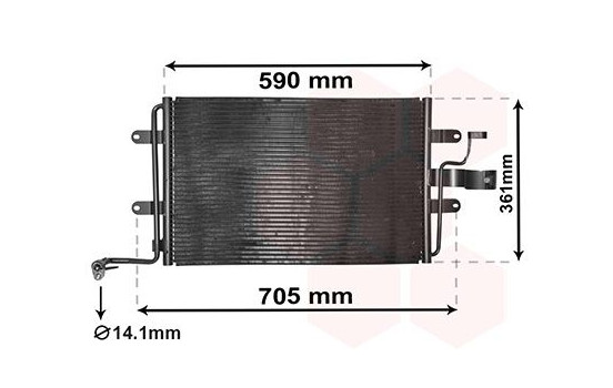 Kondensor, klimatanläggning 03015130 International Radiators