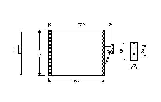 Kondensor, klimatanläggning 06005213 International Radiators