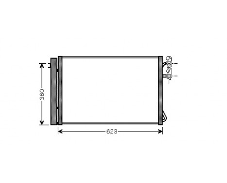 Kondensor, klimatanläggning 06005295 International Radiators