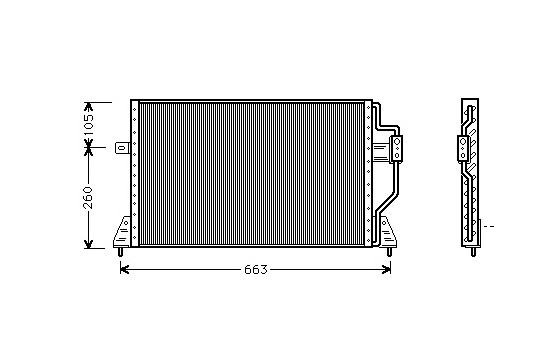 Kondensor, klimatanläggning 07005024 International Radiators