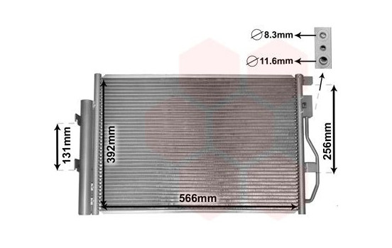 Kondensor, klimatanläggning 08005048 International Radiators