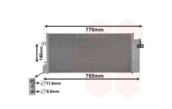 Kondensor, klimatanläggning 08005062 International Radiators