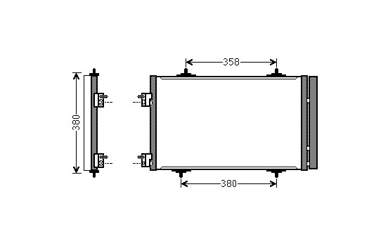 Kondensor, klimatanläggning 09005272 International Radiators