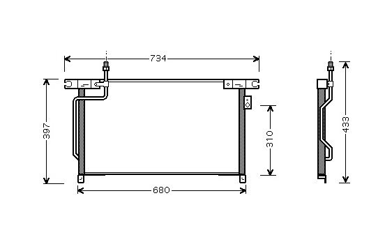 Kondensor, klimatanläggning 13005202 International Radiators