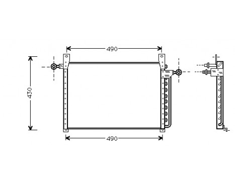 Kondensor, klimatanläggning 18005244 International Radiators