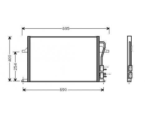 Kondensor, klimatanläggning 18005259 International Radiators