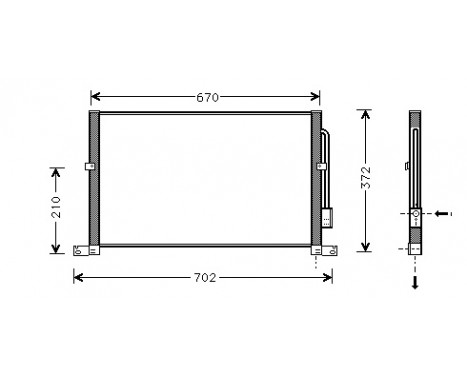 Kondensor, klimatanläggning 18005302 International Radiators