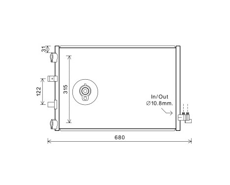 Kondensor, klimatanläggning 18005487 International Radiators
