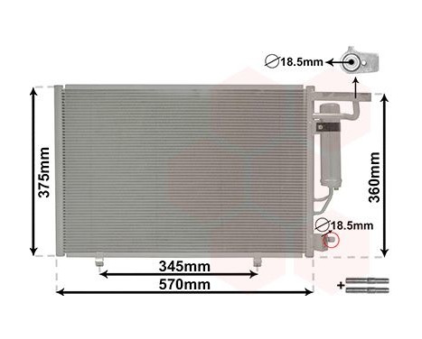 Kondensor, klimatanläggning 18015704 International Radiators Plus
