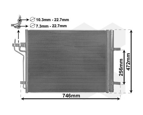 Kondensor, klimatanläggning 18015710 International Radiators
