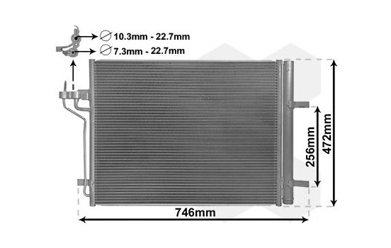 Kondensor, klimatanläggning 18015710 International Radiators