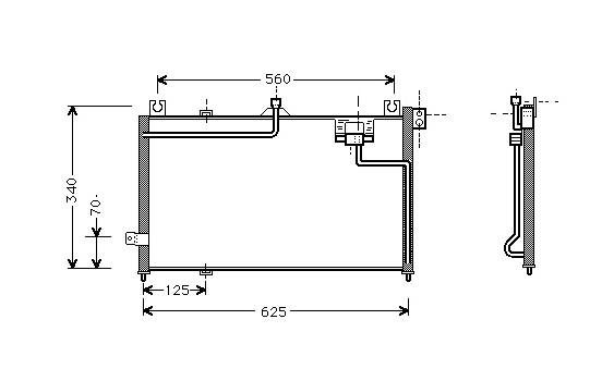 Kondensor, klimatanläggning 27005125 International Radiators