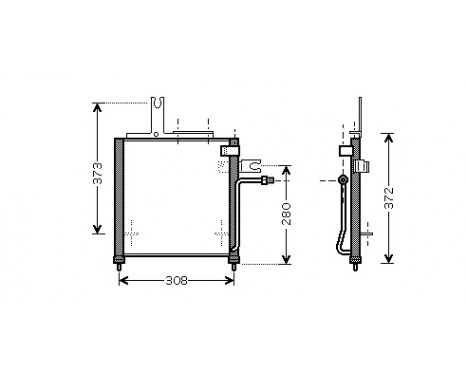 Kondensor, klimatanläggning 27005156 International Radiators