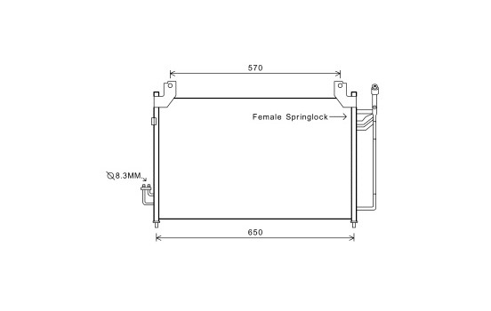 Kondensor, klimatanläggning 27005240 International Radiators