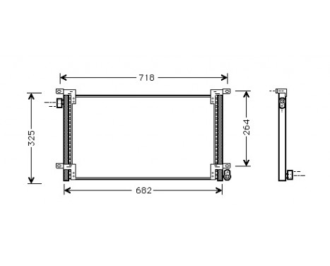 Kondensor, klimatanläggning 28005044 International Radiators