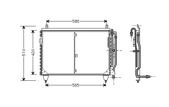 Kondensor, klimatanläggning 30005199 International Radiators