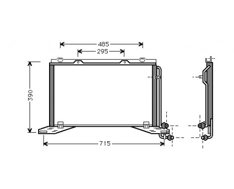 Kondensor, klimatanläggning 30005222 International Radiators